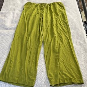 Green Wide-Leg Pants